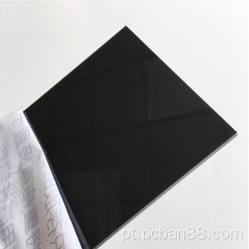 Placa de PC preta opaca de 3 mm